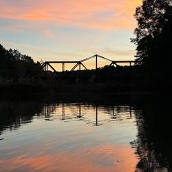 Abandoned railroad bridge by us