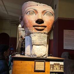 Painted Limestone Head of Queen Hatshepsut