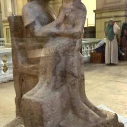 Statue of King Akhenaten and his wife Kiya(?)