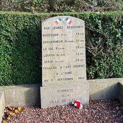 Memorial to the young Liberators who were shot here at the Citadel