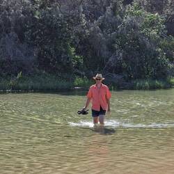 abkühlender Wasserspaziergang