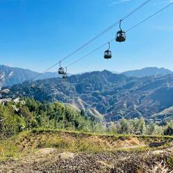 Ein sehr verbreitetes Fortbewegungsmittel hier - die Seilbahn