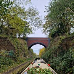 About to go under Highbridge Road Bridge