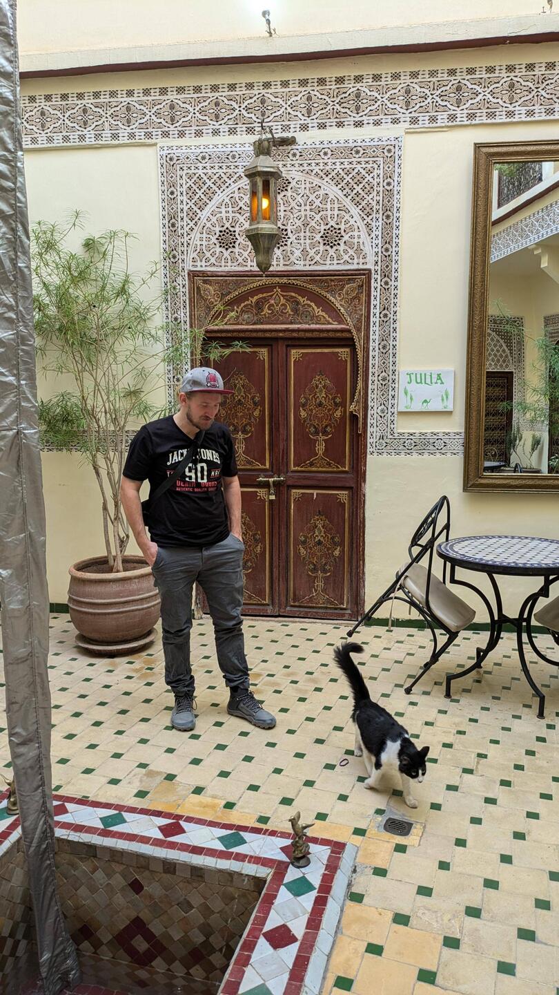 Riad unserer Unterkunft, vor unserem Zimmer