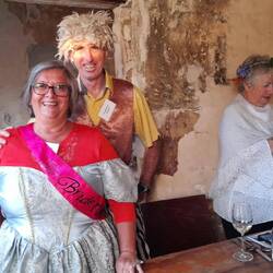 Mandy as Gwennyth Landers with hubby to be