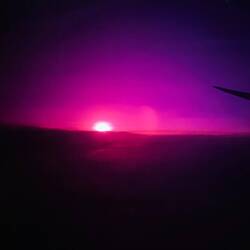 Sonnenaufgang aus dem Flieger