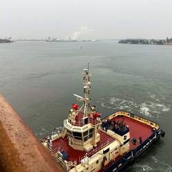 Docking in Newcastle Harbour