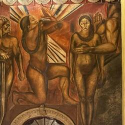 Ein Wandgemälde von Diego Rivera