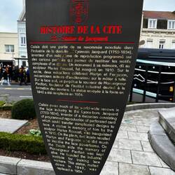 These historical information signs are all over the city