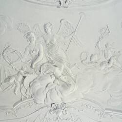 Main lobby ceiling detail at Upper Belvedere — Vienna, Austria.