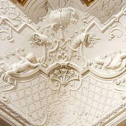 Ceiling detail in one of the exhibit rooms ... Upper Belvedere — Vienna, Austria.