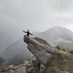 Kurz vor Triund ziehen Wolken rein