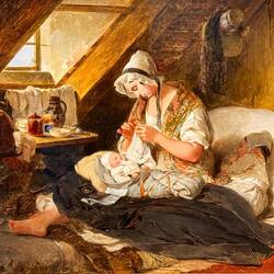 "The Poor Officer's Widow" by Peter Fendi ... Upper Belvedere — Vienna, Austria.