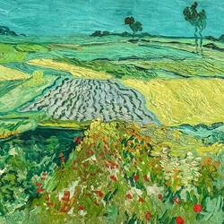 "The Plain of Auvers" by Vincent van Gogh ... Upper Belvedere — Vienna, Austria.