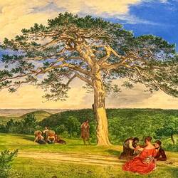 "The Spreading Pine Tree in the Brühl Valley near Mödling" by Ludwig Ferdinand Schnorr von Carolsfel