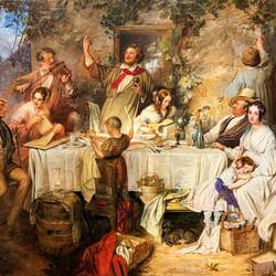 "Wine, Women & Song" by Josef Danhauser ... Upper Belvedere — Vienna, Austria.