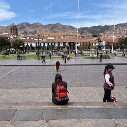 Am Plaza de Armas in Cusco wird Tanja zurückgelassen...