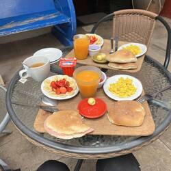 Bei unserem Hostel ist Frühstück mit dabei