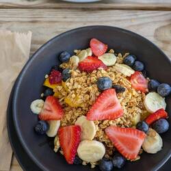 Das Frühstück im Hostel kann sich auch sehen lassen