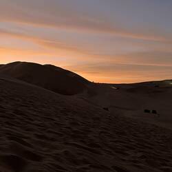 Sonnenuntergang auf den Dünen