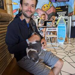 Andi verabschiedet sich von seiner Kuschelpartnerin