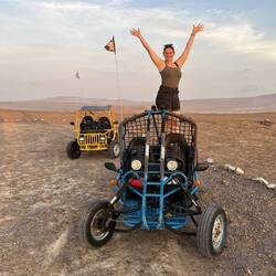 Geschafft! Jetzt darf Andi uns nach Hause fahren