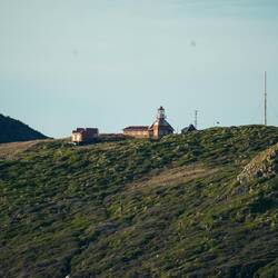 Das Haus des Leuchtturm Wärters, der dort mit seiner Frau und seinen 2 Kindern lebt
