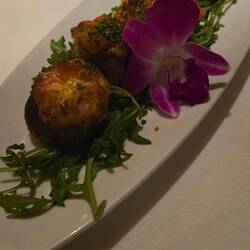 Champignons gfüllt mit Schrimps für da Leandro