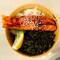 Loved it! Grilled salmon, rice, seaweed (crispy), shallots lemon 🩷