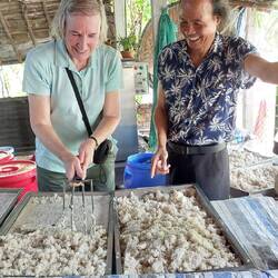 One of the processes in rice wine making
