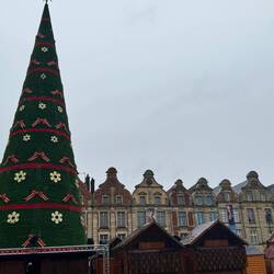 Heroes square set up for the Christmas market
