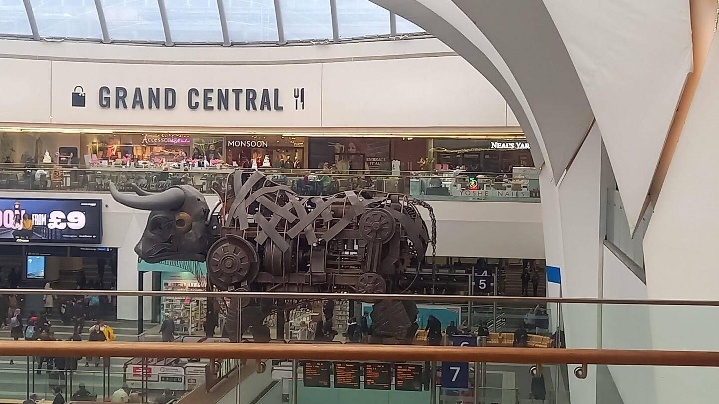 The mechanical bull at New St Station aka Grand Central