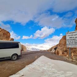 ... mit 3005 m der höchste befahrbare Pass in Marokko.
