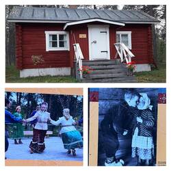 Bild unten rechts/Ivvan begrüßt seine Schwester Martta 1934 in Suonjel, Petschenga, mit seiner Nase.