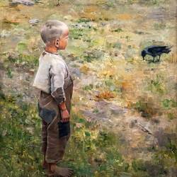 "Boy with a Crow" by Akseli Gallen-Kallela ... Lower Belvedere — Vienna, Austria.