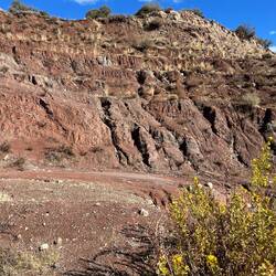 Die Landschaft ist hügelig und fast schon lehmig, was..
