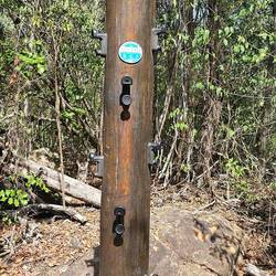'Hooks' provided to hang your backpack whilst you're roaming the island to reduce damage to nature
