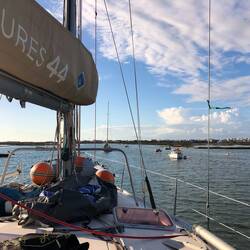Motoring through the natural area right before the shipyard