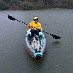 Returning from our first wet trip to shore.