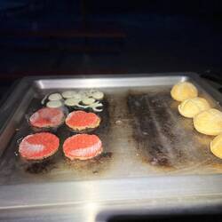 Burger zum Abendessen auf dem BBQ