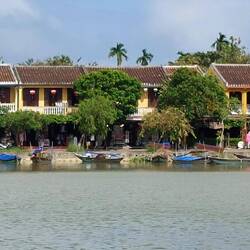 View of Old Town from the An Hoi Island on the other side of the river