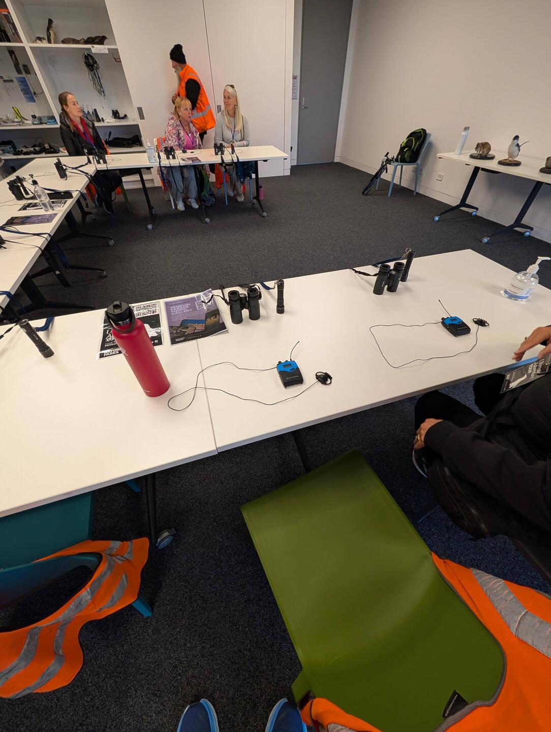 We were provided headsets to be able to listen to Graham talk, binoculars, and a red flashlight
