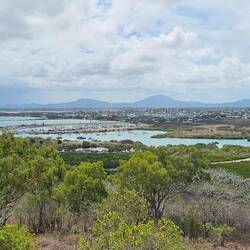 Lookout point looking over Bowen Jetty (far left) & Bowen Harbor