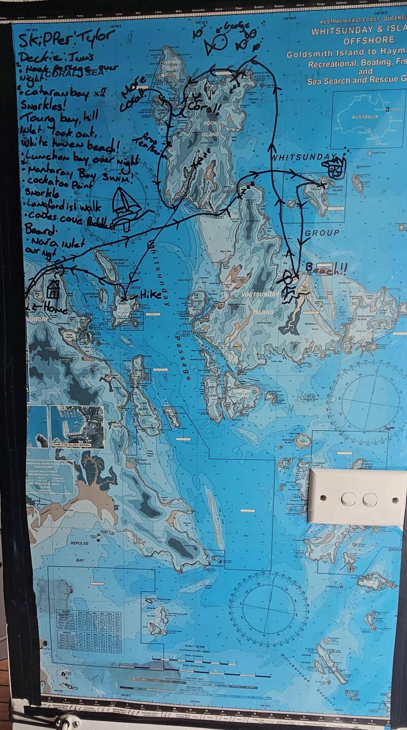 A map of our travels highlighting our path, our stops and things we did.