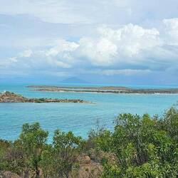 Lookout point looking back at the Whitsunday Islands