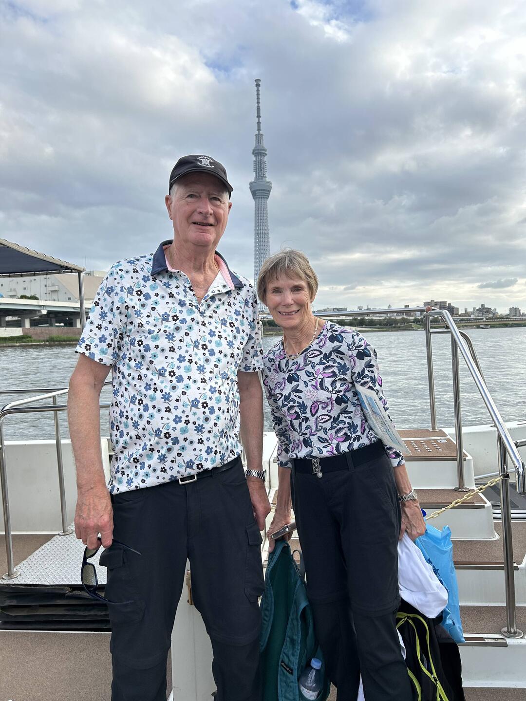 Waiting for River cruise. Skytree Tower in the back ground