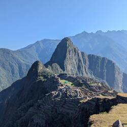 The classic view of Machu Picchu