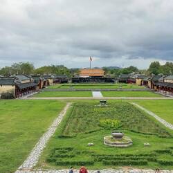 View from inside the Kien Trung Palace down to the Cot Co