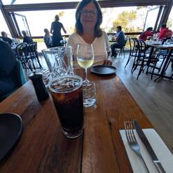 Of course a rum and diet Coke and a glass of wine