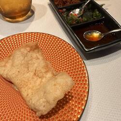 "Poop" bread with mixed dipping sauces.